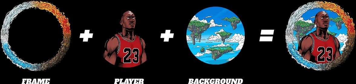 Frame + Player + Background = Bizarre Star